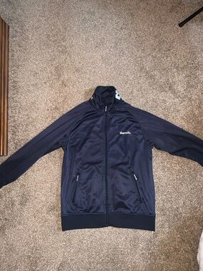 Bench Black Lightweight Track Jacket with Zip Pockets